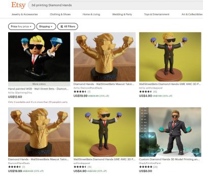 Sell 3D Printed Products on etsy